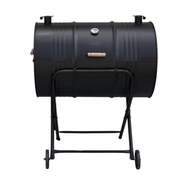 Imagem de Churrasqueira A Bafo Grill Tambor E Termômetro 200l C/ Rodas