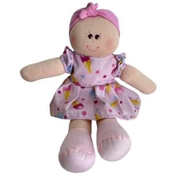 Imagem de Boneca de Pano Artesanal 30cm Nicho Pelucia Decoração Brinquedo Menina Menino (Clara - Careca)