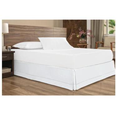 Imagem de Saia para Cama Box Casal em Percal 200 Fios com Ponto Palito - DAVY EN