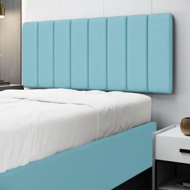 Imagem de Painel Nashira 200 / A-043 Couro Azul Bebê - ARADECOR, AZUL BEBê, KING