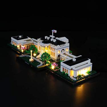 Imagem de GEAMENT LED Light Kit for The White House - Compatible with Lego Architecture Collection 21054 Building Blocks Model (Model Set Not Included) (with Instructions)