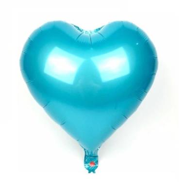 Imagem de Balão coração metálico azul N18 - balons