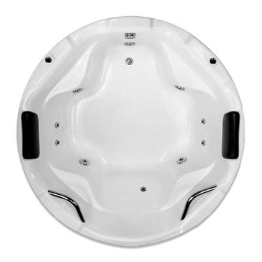 Imagem de Banheira Redonda Samara COMPLETA com hidro - Só Banheiras, 1,40x1,40x0