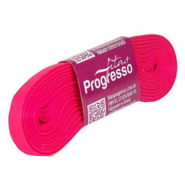 Imagem de Fita Gorgurão Progresso 7mm nº1 - 10m Cor 279 Rosa Cítrico - 01 unidad