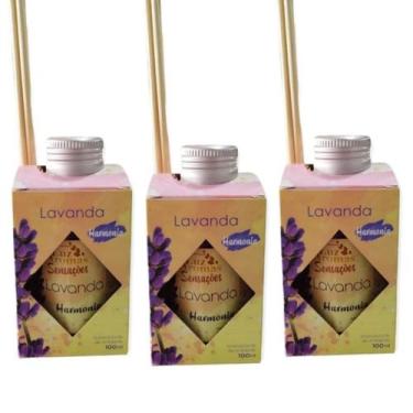 Imagem de 3 Aromatizador Ambiente de Lavanda Difusor Aromas Varetas Perfume Casa