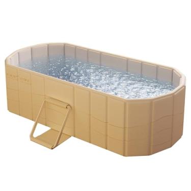Imagem de HeYi Home Banheira de gelo dobrável portátil dobrável, banheira de imersão dobrável de PVC não inflável, grandes espaços independentes, adequada para academias ao ar livre em casa (universo