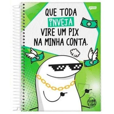 Imagem de Caderno Univ. 240 Folhas 15 Matérias Flork Verde - Jandaia