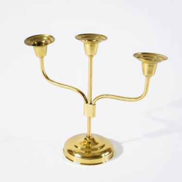 Imagem de Castiçal Candelabro Dourado em Latão para 3 Velas