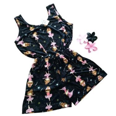 Imagem de Pijama Feminino Regata em Suede - NoBrand, Bailarina preto, G