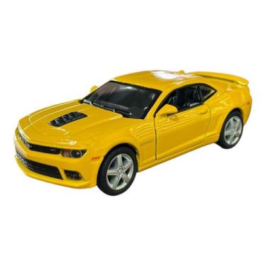 Imagem de Miniatura Chevrolet Camaro Amarelo Metal Kinsmart 1:38