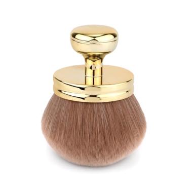 Imagem de Escova grande autobronzeadora, oval para maquiagem corporal com escova larga para autobronzeador, aplicador de protetor solar para maquiagem, pernas, braços, rosto e corpo (dourado)