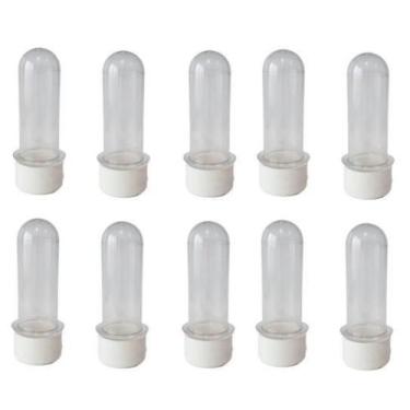 Imagem de Kit 15 Mini Tubete 8cm Acrílico P/ Personalizar Festa - Genérica