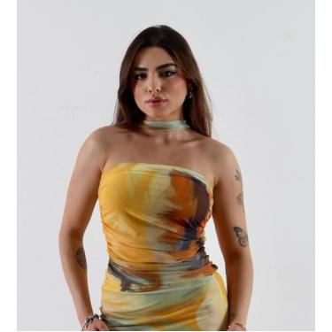 Imagem de Blusa amarela toma que que caia amarração - intensy boutique, P