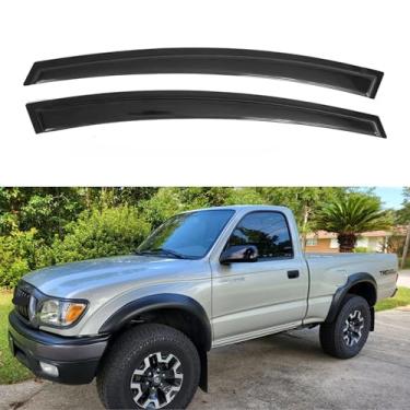 Imagem de Viseira de janela IG para Toyota Tacoma Standard Cab 1995-2004, protetor de chuva, defletor de janela de ventilação lateral extra durável, 1995 1996 1997 1998 1999 2000 2001 2002 2003 2004 (apenas