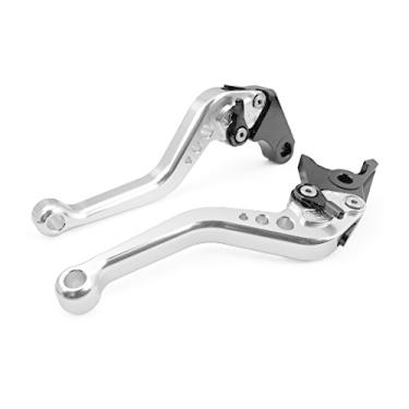 Imagem de Alavancas de freio e embreagem curtas ajustáveis para CBR500R/CB500F/X 2013-2021, CBR250R 2011-2013, CBR300R 2014-2021, CB300F/FA 2014-2021, CB400F/CB400R 20R 20R 2013-2020, 202GROM MSX125 2014-2022-Prata
