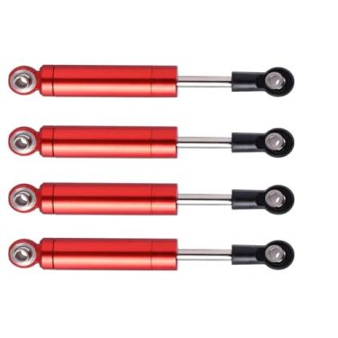 Imagem de SDSLD Amortecedores de mola embutidos de alumínio usinado CNC dianteiro traseiro para 1/18 Axial Utb18 Capra Trail Buggy Crawlers tipo enchido com óleo amortecedor peças vermelhas