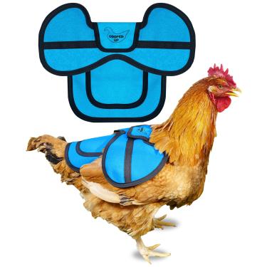 Imagem de Sela de galinha de lona para galinhas com capa de asa maior e alças ajustáveis - Aventais de frango duráveis e respiráveis para galinhas tamanho médio e grande - roupas protetoras elegantes para