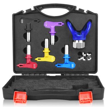 Imagem de Spray freely 6 Peças De Pontas Pulverizador Tinta Sem Ar, Pulverização, Protetor Ponta E Caixa Armazenamento (109,213,315,413,621)