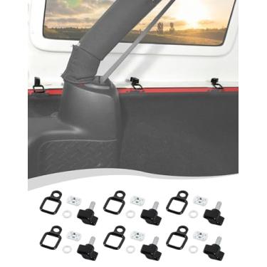 Imagem de Hoolcar Tampa rígida universal para Jeep Wrangler - Kit de parafuso de polegar e porca de remoção rápida - Anéis D de amarração adequados para Jeep Wrangler TJ JK JKU JL JLU 1997-2025