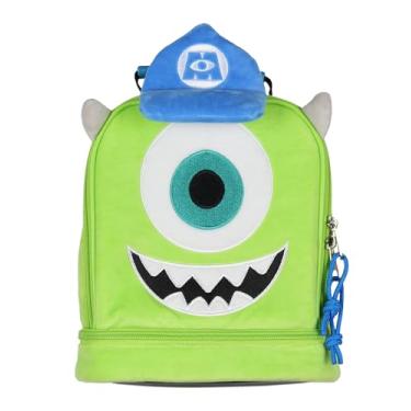 Imagem de Disney Monsters Inc Lancheira Mike Wazowski Pelúcia Bordada Rosto 3D Orelhas e Chapéu Isolado Lancheira Sacola para Comida Quente e Fria