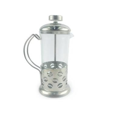 Imagem de Cafeteira Prensa Francesa 800ml de Inox Vidro Cremeira para Café Leite Filtro de aço Inoxidável