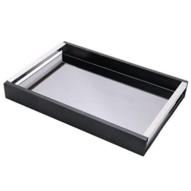 Imagem de BANDEJA COM ESPELHO NATURALS MADEIRA WOODART 36x25x5CM BLACK