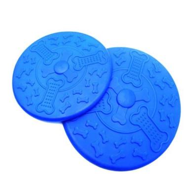 Imagem de Frisbee Disco Cachorro Brinquedo Pet Lançamento Diversão Dog - C3b, Az