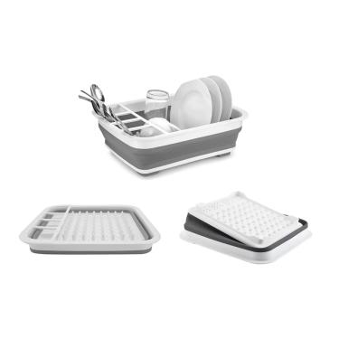 Imagem de Escorredor De Louça Portátil Dobrável Silicone Organizador