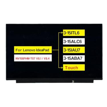 Imagem de Substituição de 15,6 polegadas para Lenovo IdeaPad 3-15ITL6 3-15ALC6 3-15IAU7 3-15ABA7 FRU: 5D10W46422 5D11C74688 FHD 1920 × 1080 40 pinos tela sensível ao toque painel de tela LCD (não para não toque