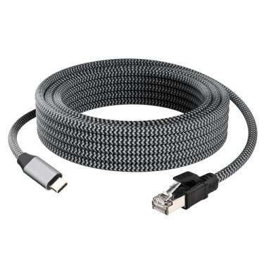 Imagem de Cabo USB C para Ethernet 2,5 Gigabit, cabo USB C para RJ45 sem driver, compatível com Thunderbolt 3/4/5 e USB4, conexão direta de alta velocidade, compatível com MacBook Pro, iPhone 16 Series, Galaxy