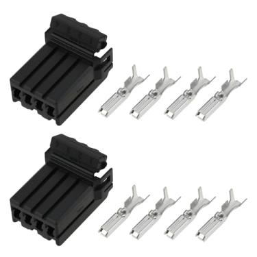 Imagem de OTOTEC 2 peças de conector de farol de motocicleta de 4 pinos 174922-2 compatível com Ha-rley Softail