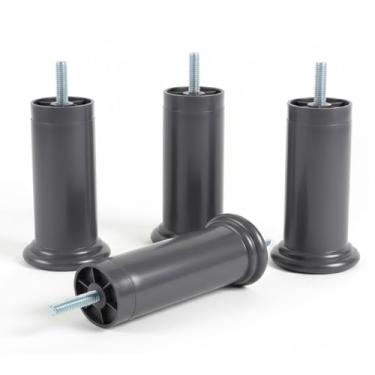 Imagem de 4 Pés Cama Box 12cm Premium Reforçado Universal Castor Outros Cor Tabaco (12)