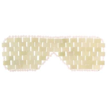 Imagem de Máscara de olhos de jade, máscara de resfriamento facial, máscaras de olho de pedra de jade verde, cobertura de olhos refrescante, máscaras de dormir de olhos faciais de pedra verde para mulheres