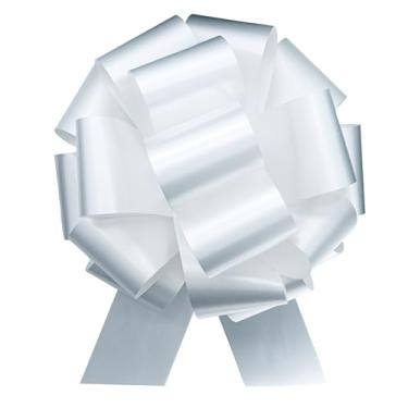 Imagem de sxvblly Laços brancos grandes de 30,5 cm, laço grande para presente, arco gigante adequado para bicicletas, eletrodomésticos, caixa de presente grande, decorações de mesa e decorações de casa nova