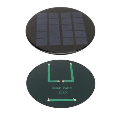 Imagem de Acouto Painel de Célula Solar Redondo de Alta Eficiência 1,1 W 5 V, Módulo Solar de Silício Policristalino de 120 Mm Bateria Recarregável de 3,7 V - Solução Leve, Ecológica e Energética