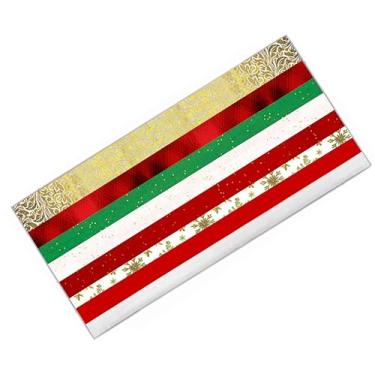 Imagem de K-Kraft Pacote de papel de seda de Natal premium sem vincos – 160 folhas de desenhos clássicos de férias para embrulhar presentes, artesanato e decoração de férias com metal, glitter e Mylar