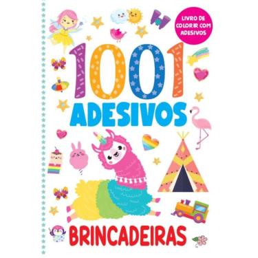 Imagem de Livro de Colorir com Adesivos - 1001 Adesivos - Brincadeiras