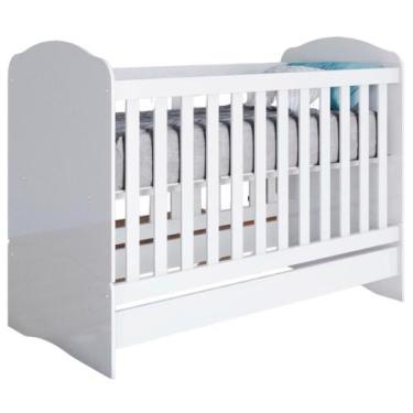 Imagem de Berco Mini Cama Grade Fixa 133X68 cm Bala De Menta Henn, Branco