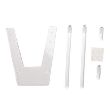 Imagem de aqxreight Suporte de Placa de Acrílico, Suporte de Exibição Multifuncional Ajustável Transparente para Estante de Mesa de Escritório, Com 3 Níveis de Altura para Placas de Cartões de Fotos