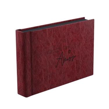 Imagem de Album Auto Colante 10x15 Para 20 Fotos com Gravação a Laser (Courino)| Organize Fotos Instagramáveis e Momentos Especiais(Tork Marrom Aqui Contem Amor)