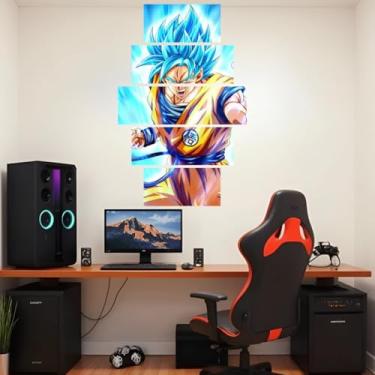 Imagem de Quadro decorativo Mosaico Dragon Ball - 5 peças - Goku, Vegeta, Freeza, Bills, Majin Boo - 15