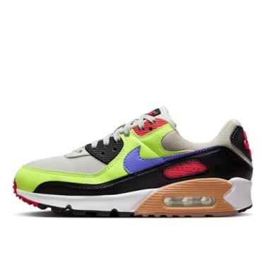 Imagem de Nike Tênis de corrida feminino Air Max 90, Light Bone Lt Ultramarine Volt Blac, 35