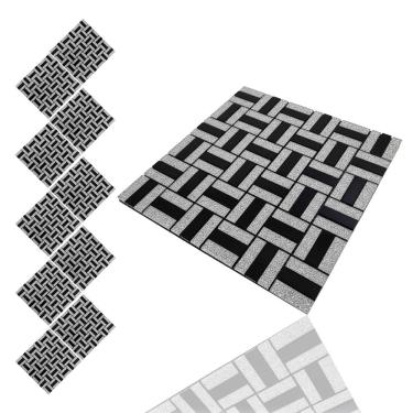 Imagem de Pastilha De Vidro Adesiva Kit 10 Uni Parede Cozinha Banheiro Sala Decorativa Fácil Aplicacao Moderna Reforma Requintado