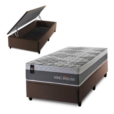 Imagem de Cama Box Baú Sheffield 96x203 C/ Molas Ensacadas King House