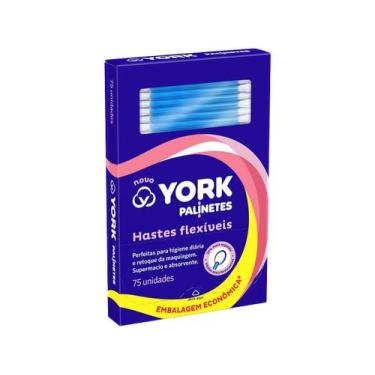 Imagem de Hastes Flexíveis York Algodão 75 un