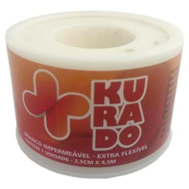 Imagem de Esparadrapo Impermeável Branco Kurado 2,5cm x 4,5m Unidade