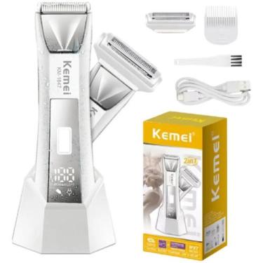 Imagem de Máquina Kemei 1847 Aparador USB Multifuncional Barba Corpo Presente en