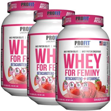 Imagem de 3X WHEY PROTEIN FOR FEMINY 907G PROFIT-Unissex