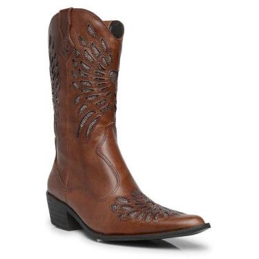 Imagem de Bota Western Feminina Cano Médio Laser 2782 - Botas Peão Di Locali, 36