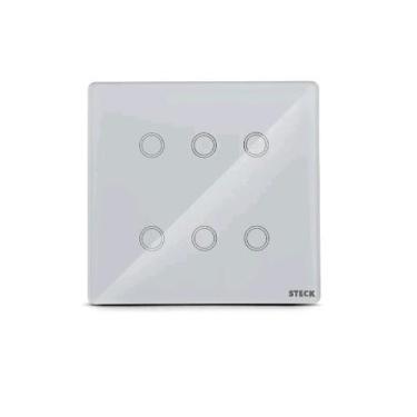 Imagem de Steck Smarteck Interruptor Inteligente 6 Módulos 4x4 Touch Branco